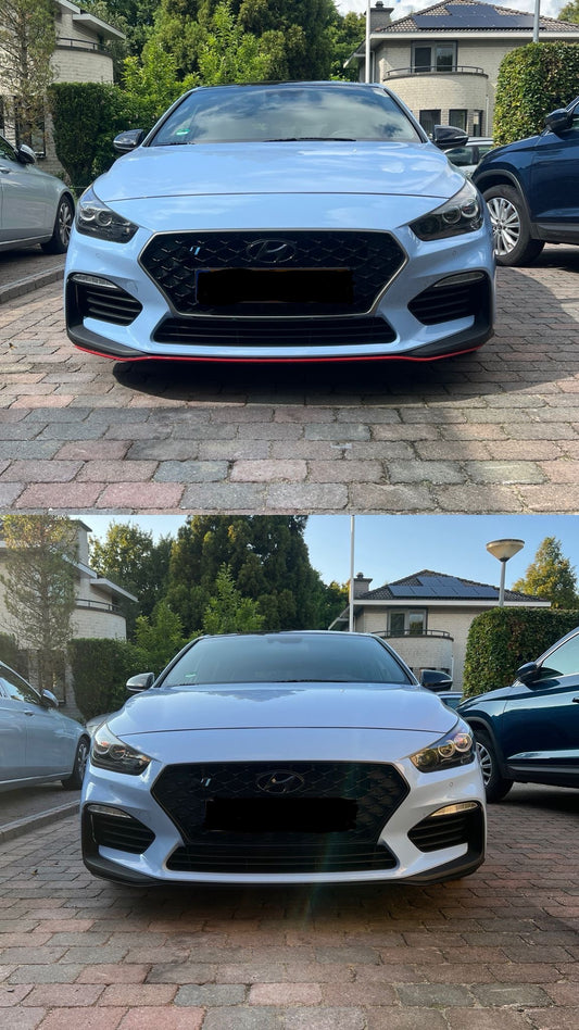 OEM Hyundai i30N Zwart Gespoten Radiator Grille Rand Omlijsting voor Hyundai i30N (Pre-Facelift) 2017-2020