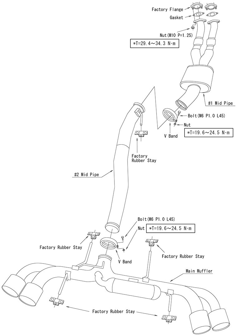 31008-KN002 HKS Racing Muffler Uitlaatsysteem voor Nissan GT-R R35 (2007-heden)