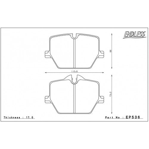 Endless MX87 Remblokken Achterkant Toyota Supra MK5 A90 3.0 B58 2019-heden