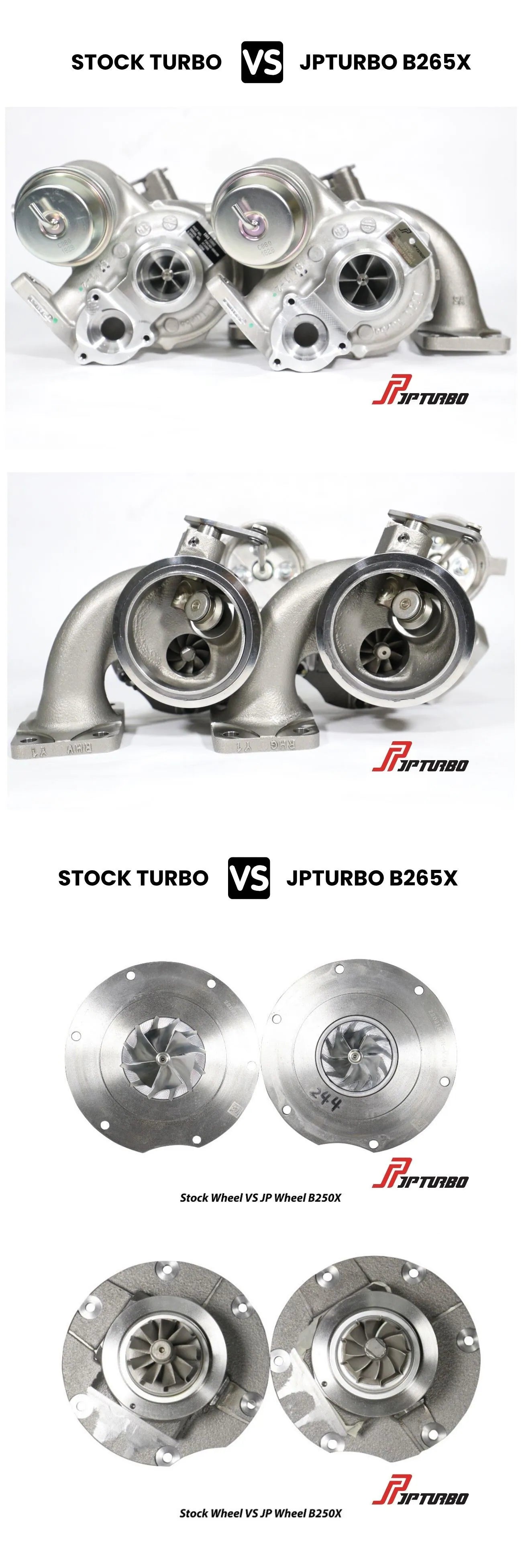 JP Turbo B265X Kugellager-Turbolader für Suzuki Swift Sport Hybrid 1.4T K14D (bis zu 265PS!)