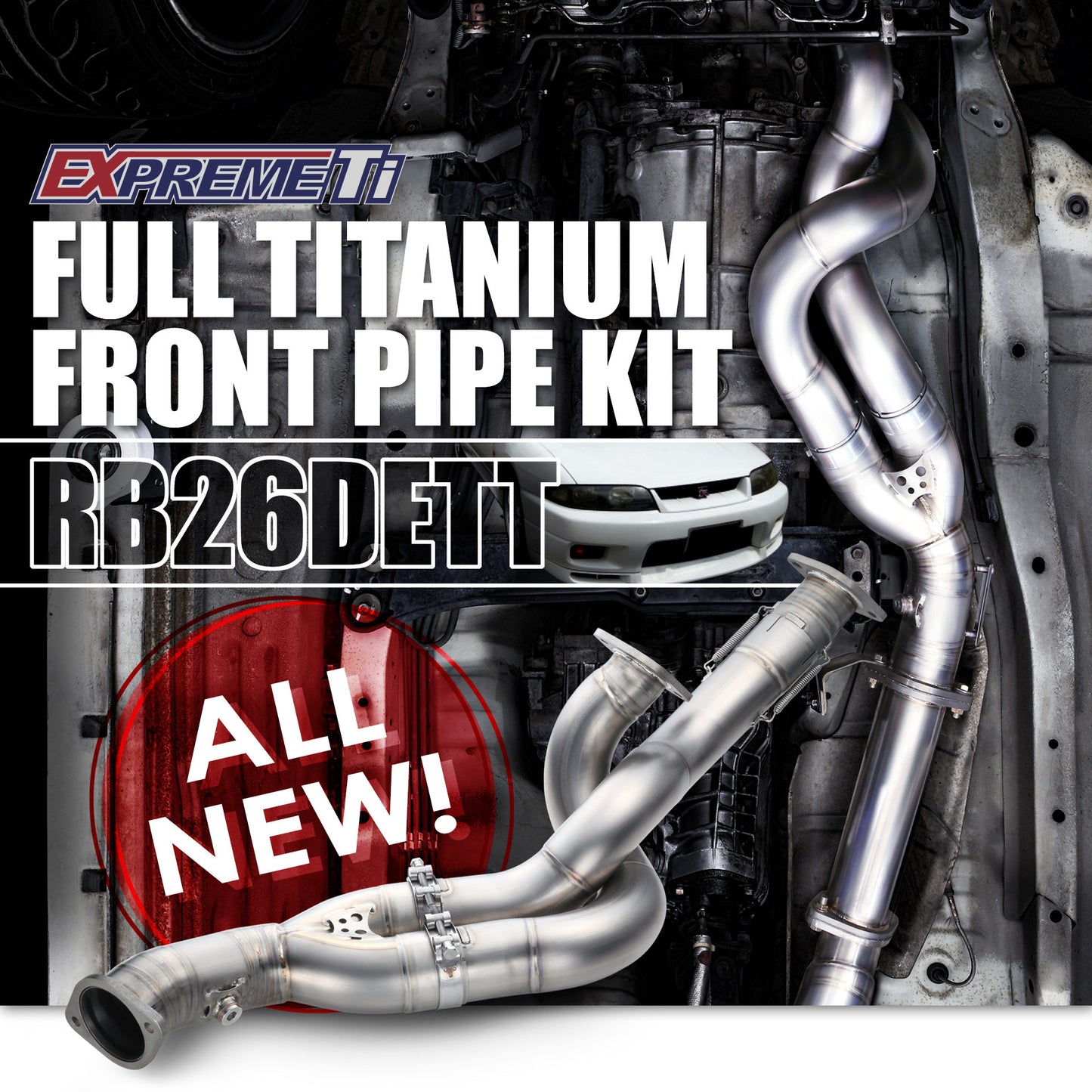Tomei Full Titanium Front Pipe Kit Expreme Ti Nissan Skyline R32/R33/R34 GT-R RB26DETT