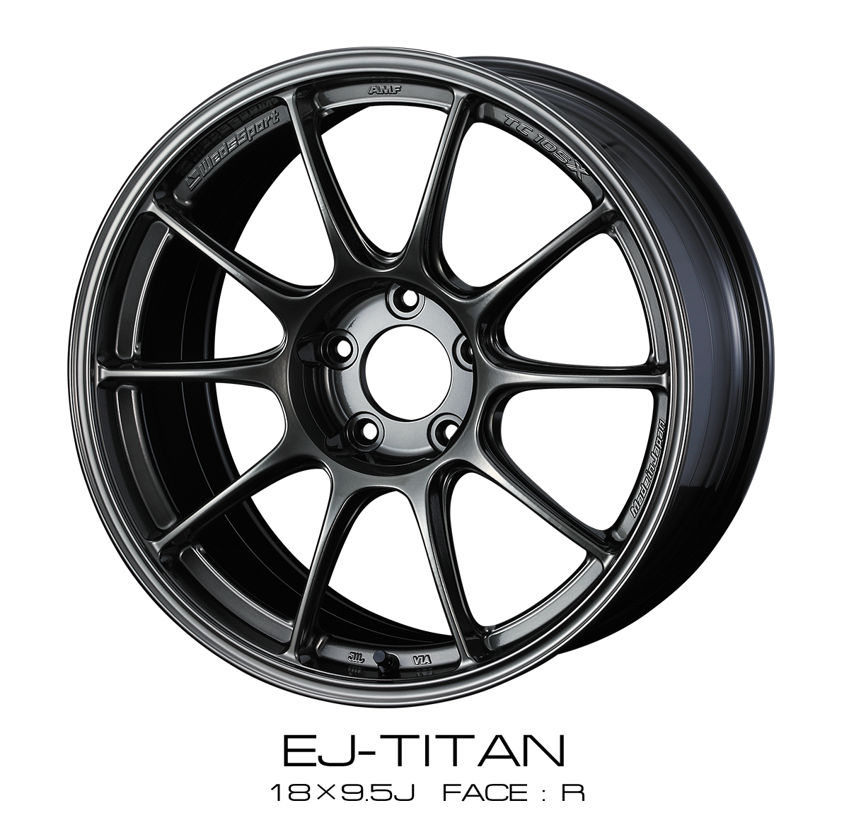 WedsSport TC105X 9.5Jx18 ET35 5x114.3 voor Toyota Yaris GR 1.6 G16E-GTS